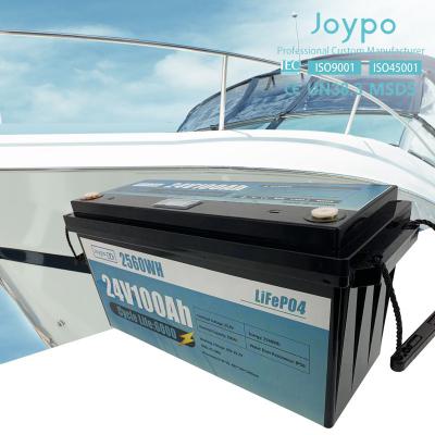 China 24V Marine Deep Cycle Battery Lithium Iron Phasphate Fishing Boat Battery 100Ah 200Ah for sale