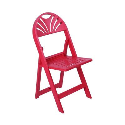 China New Style Fanback Back Slat Foldable Seat Wedding Resin Folding Chairs for sale