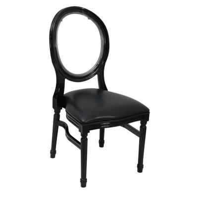 China Removable Cover Resin Louis Chair Dining Chair With Clear Back Elegant L-6CB Type for sale