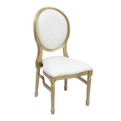 China Plastic Cover Removable Louis Chair Wedding with Vinyl Padded Back or Back or Clear Button Back for sale