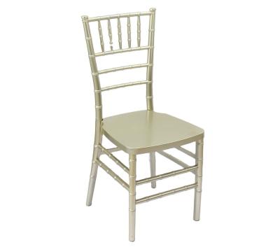 China UV-resistant one-piece resin plastic chiavari tiffany wedding dining chair for sale