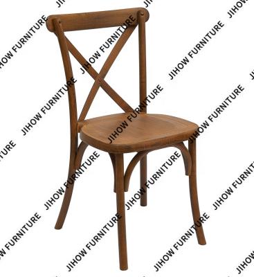 China UV-Resistant Resin Cross Chair CKD Back Pack Dining Chair Rustic Oak Resin Color Limewash Resin for sale