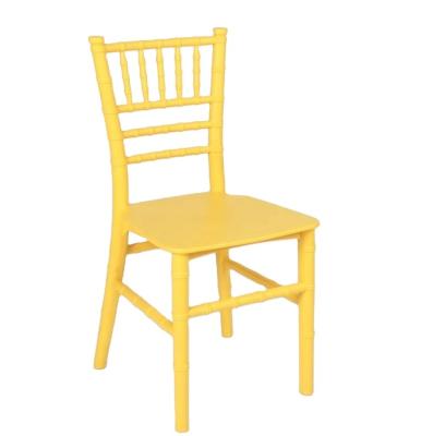 China UV-resistant Wholesale Plastic Chiavari Chair Ultra Strong Kids Chair Yellow Color PP for sale