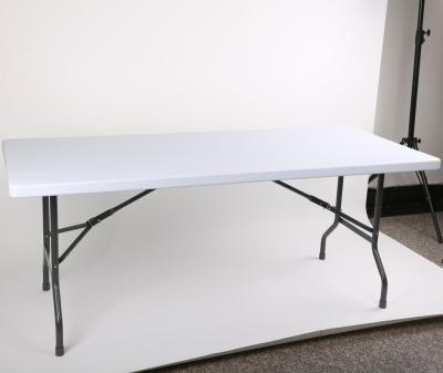 China 100% Virgin Strong Rectangular 6FT HDPE Plastic Folding Table for sale