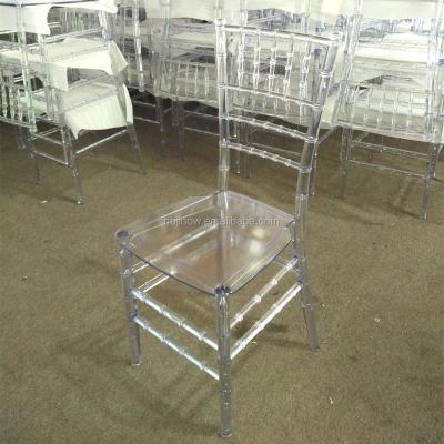 China UV-Resistant ONE-PIECE Strong Plexi Transparent Clear Acrylic Chiavari Ghost Wedding Chair for sale