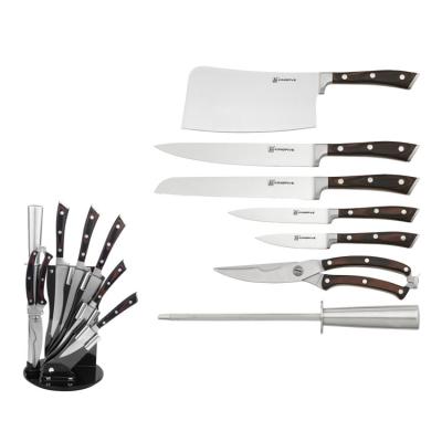 China 8 Pcs Disposable Knife Set With Knife Block for sale