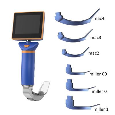 China New Intubation Difficult Cheap Price Airway Video Camera Medical Handheld Laryngoscope With Stainless Steel Or Disposable Blades for sale