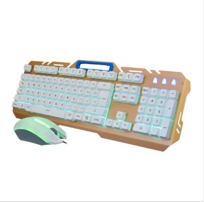 China Durable D950 Keyboard and Mouse Set Keyboard Mouse Gaming Metal Backlit Cable Panel Eat Chicken LOL for sale