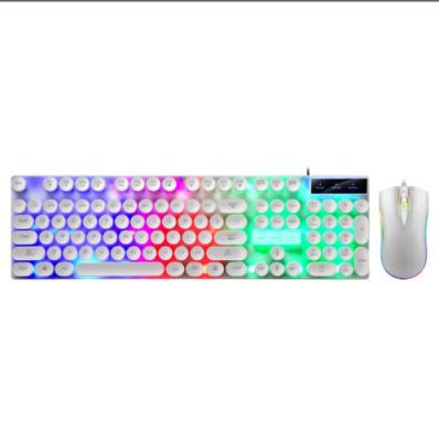 China Durable RGB Wired Punk Wired Desktop Punk Keyboard And Mouse Gaming Keyboard And Mouse Set for sale