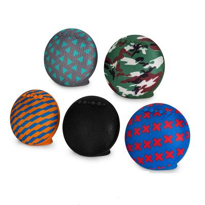 China Eco-Friendly Small Round Fabric Speakers Colorful USB DJ Wireless Bass Speaker for sale