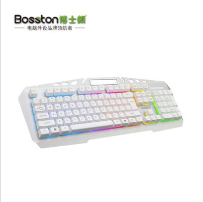 China New design gaming waterproof keyboard and glowing cable mouse combined with great price for sale