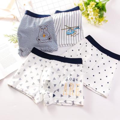 China Custom Cute Boy Breathable Underwear Cartoon Fashion Printed Boys Toddler Stretch Boxer For Kids for sale