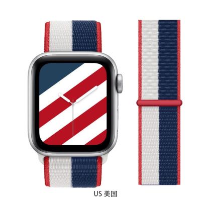 China Fabric Strap For Apple Watch Band 38mm 42mm For IWatch 44mm Watch Band Sport Loop Nylon Strap 40mm For Apple Watch for sale