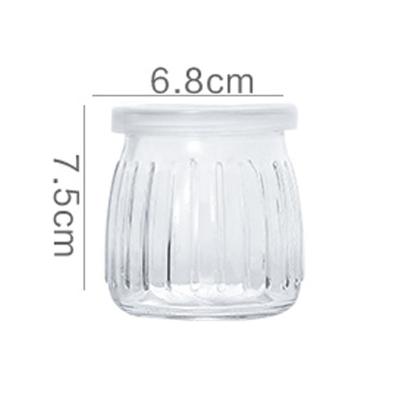 China 100ml/200ml Food Wishing Honey Yogurt Pudding Glass Bottle Mini Cup Bottle Jelly Milk Mold Food Cooking Storage Container for sale