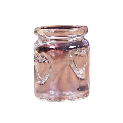 China Small Food Glass Milk Bottle Pudding Glass Jars 100ml Sugar Pot Glass for sale