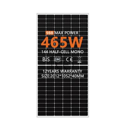 China Half Station Factory Reduced Mono Solar Panels 450W 460W 465W 5BB 9BB MBB Perc Half Cell Solar Module Price for sale