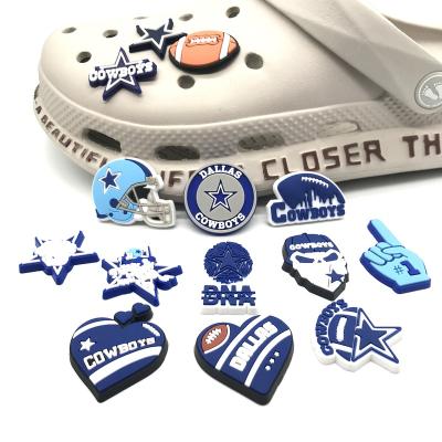 China Hitch Charm Wholesale Football Sports Team Shoe Charm Dallas Shoe Decorations Croc Hitch Charm Gift For Shoe for sale