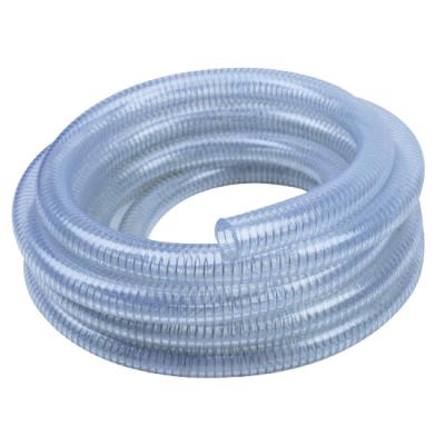 China Durable PVC Steel Wire Hose PVC 1 Inch Clear Flexible PVC Steel Wire Reinforced Hose for sale