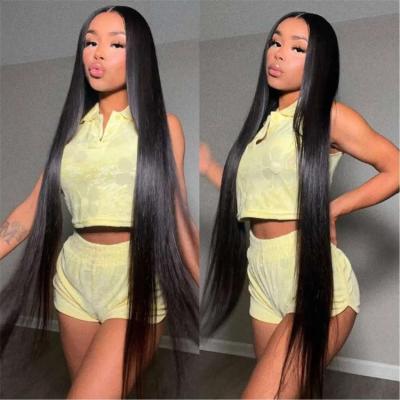 China Natural Straight Virgin Human Hair HD Brazilian Lace Wigs, Full Lace Frontal Wig With Baby Hair, Hair Wigs For Black Women for sale