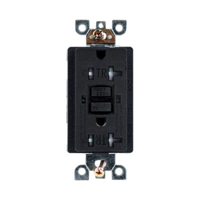 China Shanghai Linsky Residential / General Purpose NEMA 5-20R 20A120V 60Hz GFCI Shielded Outlet With Self Test Black Color for sale