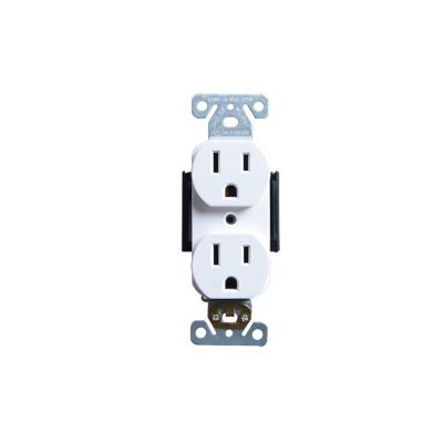 China Shanghai Linsky 15A 125V safety decorate deplex receptacle with back and side wire for sale