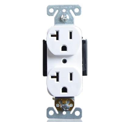 China Safety Shanghai Linsky NEMA SSRE-3 20A 125V Commerical AC Grade Duplex Receptacle With Terminal Stripper And Decorator Receptacle for sale