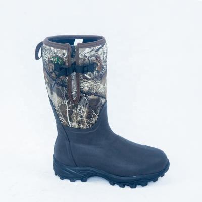 China Lightweight OEM CUSTOMIZE EURO FACTORY CAMOUFLAGE NEOPRENE 7MM HEAT INSULATION WATERPROOF HUNTING BOOTS FOR MEN for sale