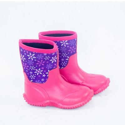 China CUSHIONING fashion kids design your own fashion color for boys and girls neutral kids raining boots for sale