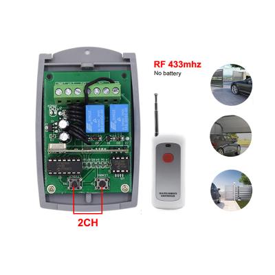 China Wireless Remote Control 433mhz Remote Control Garage Door Switch 2 Channel Remote Receiver Module Ignition for sale