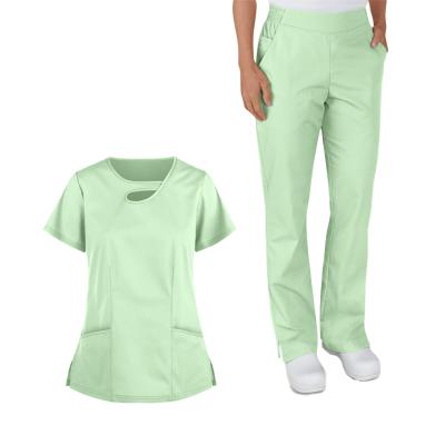 China Eco-friendly Factory Directly Supply Quality Polyester Spandex Scrubs Uniforms Sets Best Seller for sale