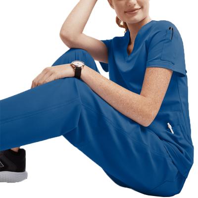 China Best Breathable Medical Grade Nurse Uniform Scrub With Pockets Medical Washable Scubs Scrub Uniforms Nursing for sale