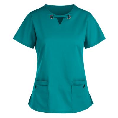 China Good Quality Breathable Medical Scrub Tops Color Uniform Scrub Tops Hospital Designer Scrub Tops Nursing for sale