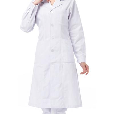 China Fashionable Cotton Hospital Long Sleeve Doctor Uniform Pink Lab Washable Coat 3 Pocket for sale