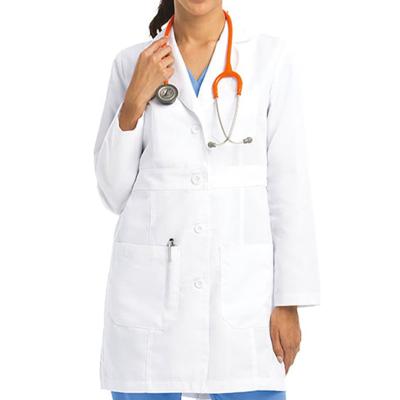 China Wholesale 100% Cotton Long Sleeve Doctors Custom Professional Lab Coat Hospital Label Thin Fit for sale