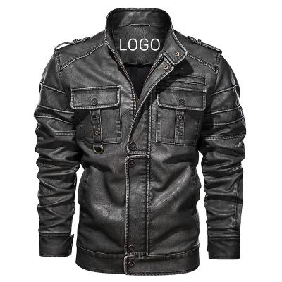 China Large size OEM customization take off custom leather men's coat QUICK DRY casual leather coat men for sale