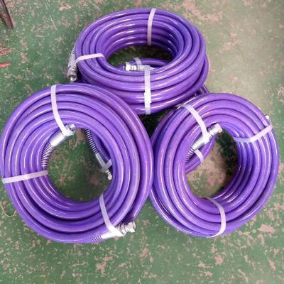 China Professional Oil Resistance 1/4 Inch 7250psi Airless Rubber Sprayer Hose UV Corrosion Resistant Oil Pipeline Paint Remover Hose for sale