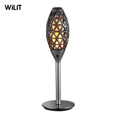 China Hot Wilit color temperature color temperature lamp flame lamp rechargeable flame lamp lithium battery cordless speaker lamp for sale