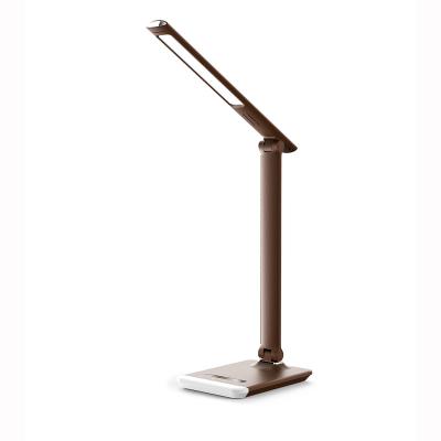 China Lamp With RGB Light High Quality Artificial Leather Table Lamp With Foldable RGB Light Desk Lamp For Living Room for sale