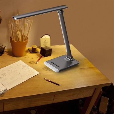 China Lamp With RGB Light High Quality Artificial Leather Table Lamp With Foldable RGB Light Desk Lamp For Living Room for sale