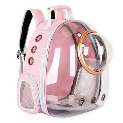 China Amiqi Sustainable Dog Backpack Portable Outdoor Cat Dog Carrier Bag Travel Suitcase For Pet Travel Transparent Case for sale