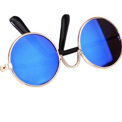 China Viable Hot Sale Accessories Pet Mini Glasses Multi-Colors Dazzle Metal Sunglasses For Cat Dog Prevent Wind And UV Protection for sale