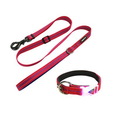 China Perro Viable Nylon Collares With Lightweight Wholesale Breathable Comfort Adjustable Dog Collar And Leash Set for sale