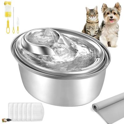 China Cat Water Fountain Stainless Steel Sustainable, Pet Fountain Dog Water Dispenser, Ultra-quiet Automatic Cat Drinking Fountains for sale