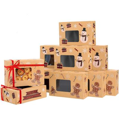 China Recycled Packaging Materials Christmas Homemade Bakery Food Range Paper Box For Custom Size for sale