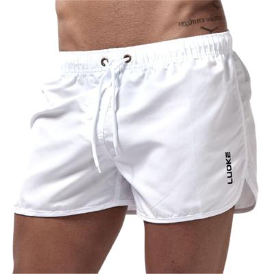 China Summer Breathable Men's Fashion Soft Breathable Beach Shorts Polyester Multicolor Sports Fitness Three Point Shorts for sale