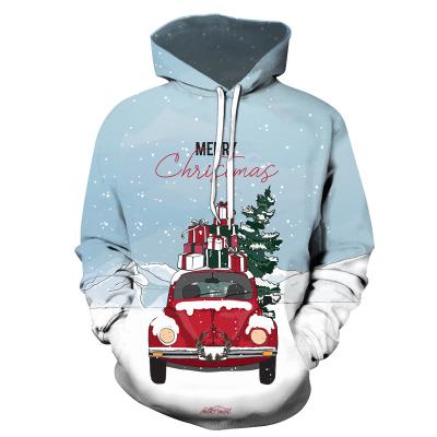 China Anti-wrinkle christmas cane snowflake 3d fashion new tops christmas tree sweatshirt winter hot sale long sleeve hoodies for sale