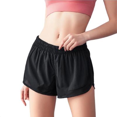 China Quick-drying Breathable Women's Running Shorts Breathable Comfortable Home Wear Mesh Edge Yoga Fitness Shorts Women for sale