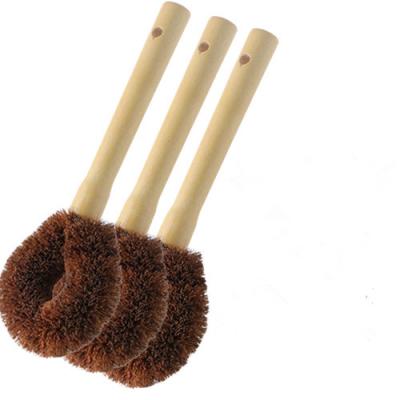 China Eco-friendly Palm Dish Brush, Sisal Fiber Pot Brush with Beech Wood, Purpose Coconut Bowl Scrubbing Cleaning Brushes for sale