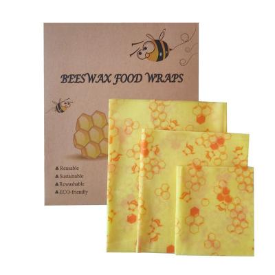 China Eco Friendly Sustainable Reusable Reusable Food Wraps Wax Zero Waste Cover For Food Keep Fresh Beeswax Wrap for sale