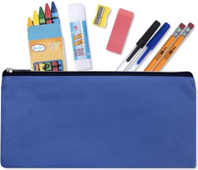 China Wholesale Custom Canvas Processed Promotional Single Pencil Case With Zipper for sale